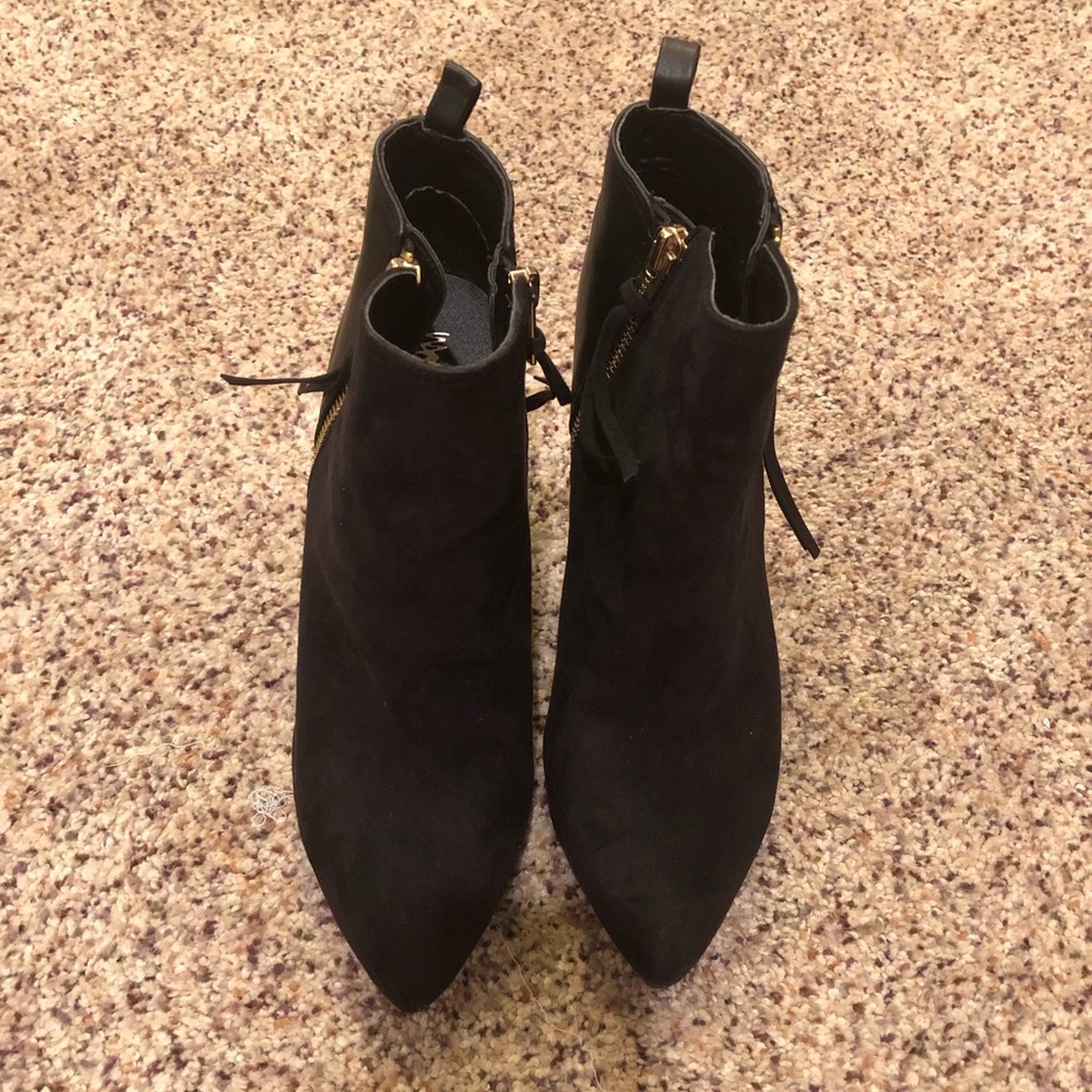 Black Heeled Booties - Womens